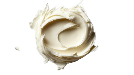Cream cheese isolated on white background 