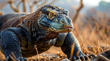 Obraz premium Close-Up of a Komodo Dragon .
