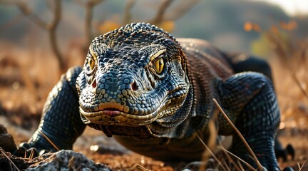 Obraz premium Close-Up of a Komodo Dragon .