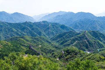 Naklejka premium View of Badaling Great Wall in Beijing, China