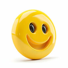 Cheerful Yellow Smiley Face Emoticon for Positive Vibes