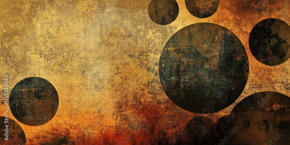 Poster abstract grunge background featuring dynamic circles creates an intriguing visual. this abstract gru