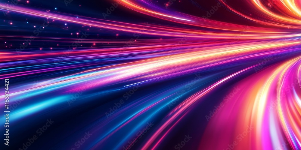 Poster abstract light tail creates a mesmerizing background, enhancing the visual appeal with its dynamic m