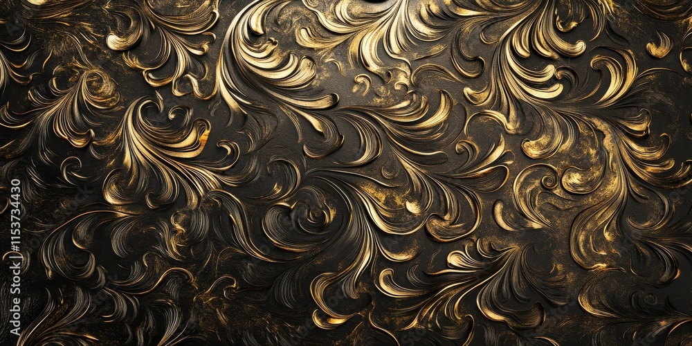 Poster decorative background featuring intricate golden patterns that enhance the aesthetic appeal. the gol