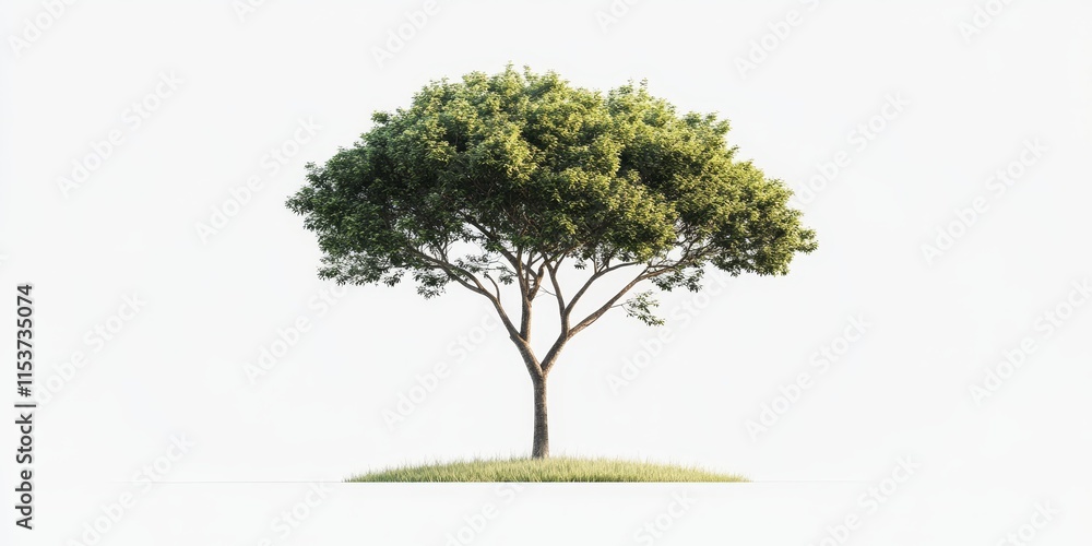 Aufkleber isolated tree on a white background featuring a clear clipping path, perfect for various design proj