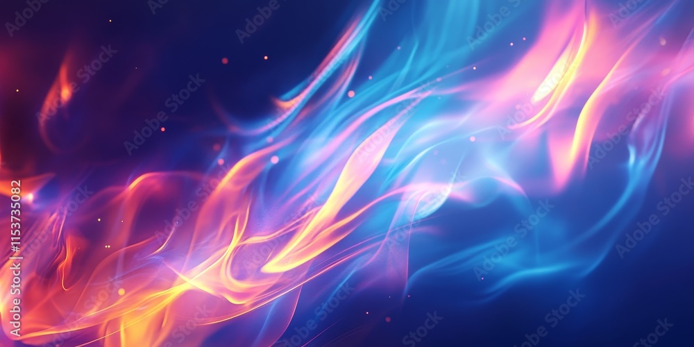 Aufkleber abstract background featuring fire blue light, creating a captivating visual experience. this fire b