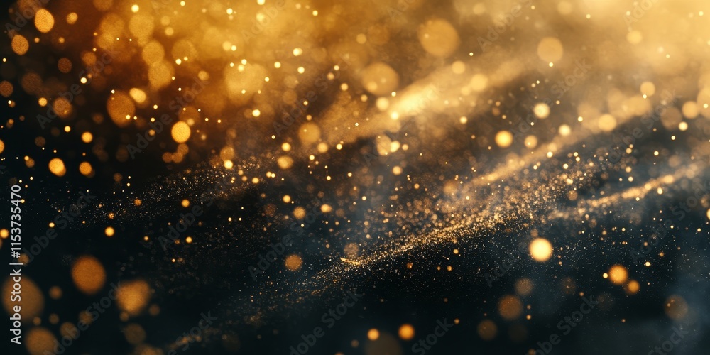 Aufkleber chic abstract background featuring bokeh light effects in a sophisticated combination of black and g