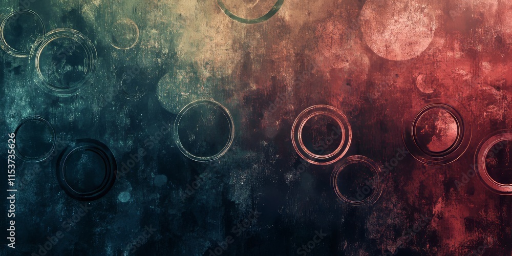 Poster abstract grunge background featuring dynamic circles creates an intriguing visual. this abstract gru