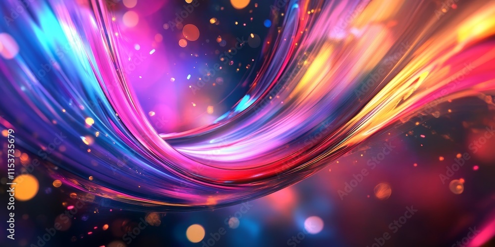 Poster dynamic light abstract motion background for creative projects, featuring vibrant colors and fluid s