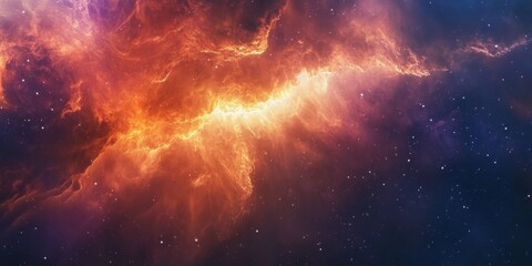Naklejka premium A stunning space background showcasing a nebula, perfect for themes of hyperspeed and interstellar travel. This captivating space background emphasizes the wonders of the nebula and the thrill of