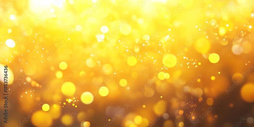 Poster abstract texture background featuring a vibrant yellow bokeh effect, creating a visually appealing a