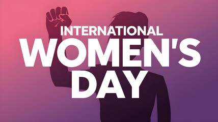 International Women's Day banner design,International Women's Day card with typography design.