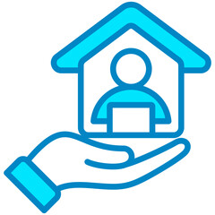 Obraz premium Working At Home Icon