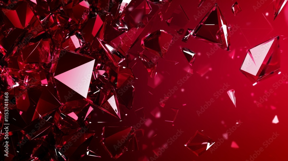 Poster abstract triangle geometric background with vibrant gradients and dynamic polygonal patterns, showca