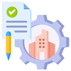 Obraz premium Property Contract Icon