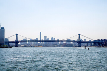 Williamsburg bridge new york manhattan view from East river