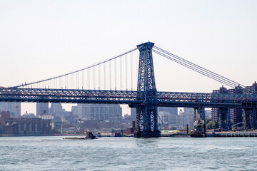 Williamsburg bridge new york manhattan view from East river