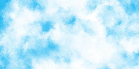 abstract painting soft blue textured on wet white paper, blue watercolor splash stroke background with clouds, blue watercolor gradient paint grunge sky clouds texture.