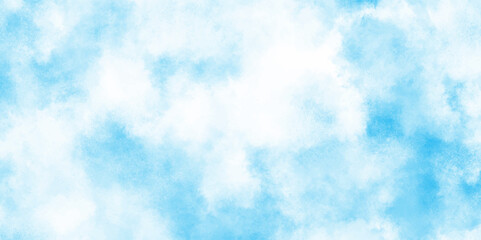 abstract painting soft blue textured on wet white paper, blue watercolor splash stroke background with clouds, blue watercolor gradient paint grunge sky clouds texture.