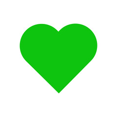 Green Heart Icon.  Love, Heart Symbol PNG.