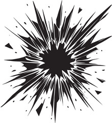 Obraz premium Glass Crack shape element silhouette vector illustration isolated on a white background