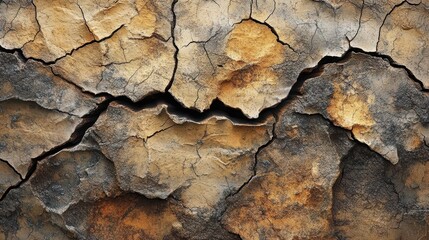 Fototapeta premium abstract natural earth surface patterns with intricate organic textures and mysterious crater formations in earthy tones for creative background design