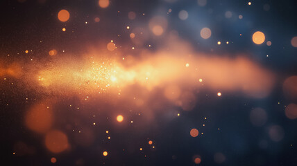 Fototapeta premium A blurry image of a starry sky with orange and blue hues
