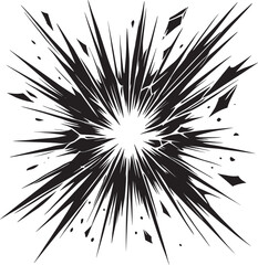 Obraz premium Glass Crack shape element silhouette vector illustration isolated on a white background