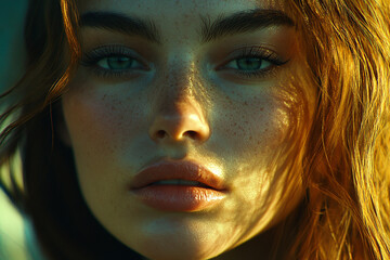 Close-up photo of beautiful woman
