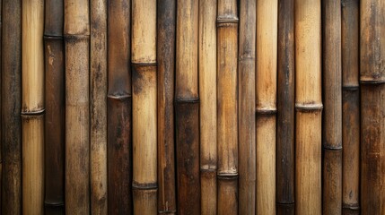 Obraz premium Natural Bamboo Wood Canvas. Textured Background with Warm Brown and Beige Tones