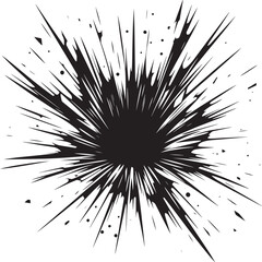 Naklejka premium Glass Crack shape element silhouette vector illustration isolated on a white background