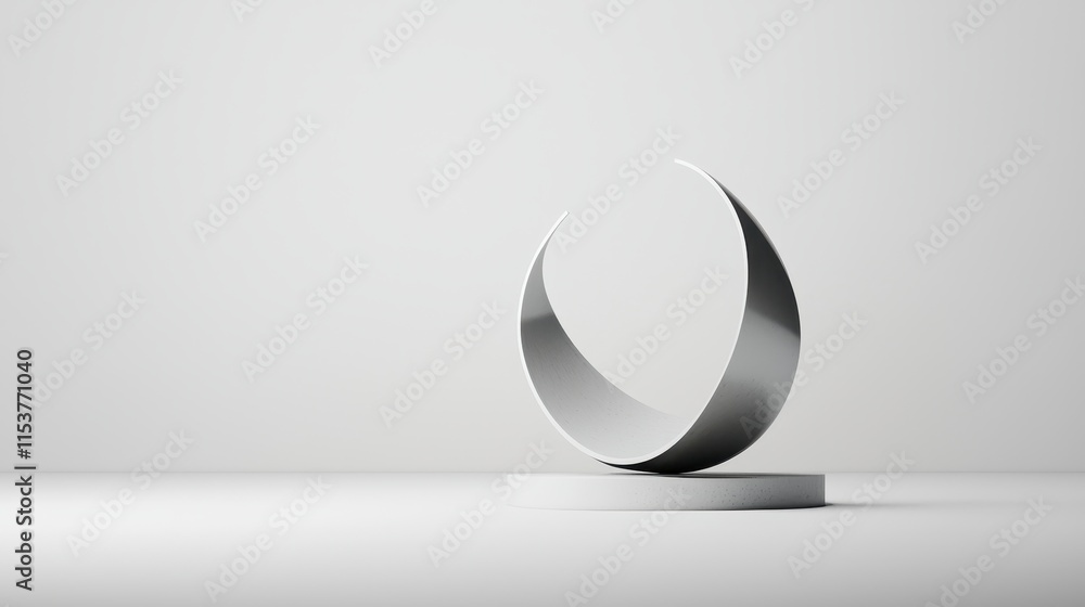 Poster elegant minimalistic sculpture in studio setting with soft lighting and clean background for artisti