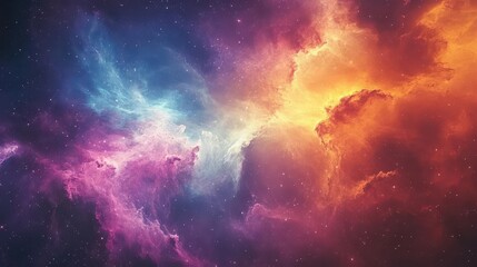 Fototapeta premium cosmic abstract background with swirling galaxy colors and dynamic light particles creating mesmerizing space-inspired design