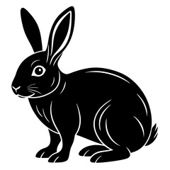 Rabbit vector art isolated on white