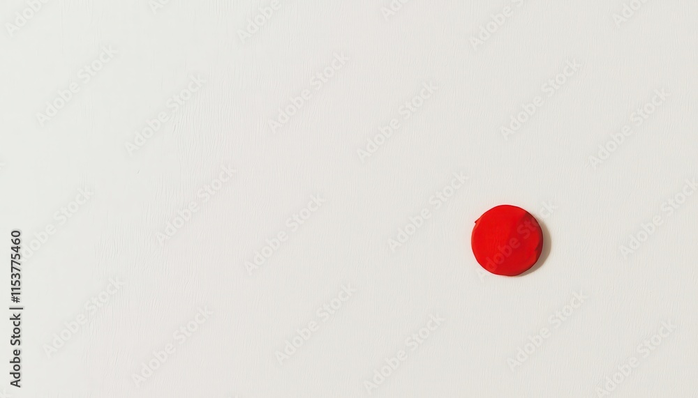 Poster red circular shape isolated on a clean white background creating a minimalist and contemporary aesth