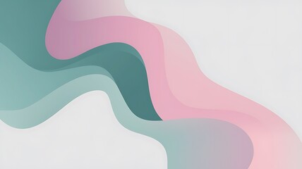 Abstract Pastel Wave Design Featuring Soft Curves and Colors