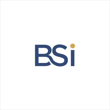 modern initial BSI logo vector