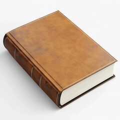 Obraz premium Sophisticated Leather Bound Book on Pristine White Background