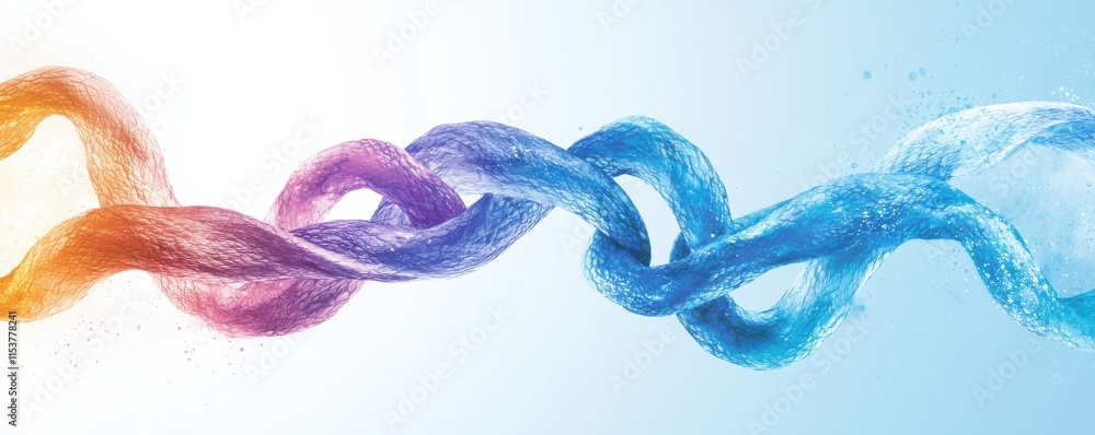 Poster abstract waves of colorful water intertwine in a fluid motion, creating a vibrant and dynamic visual