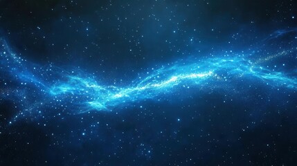 dramatic celestial light trail blazing across starry night sky with luminous particles and ethereal glow, cosmic phenomenon