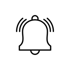 Bell icon vector. Notification sign and symbol for web site design