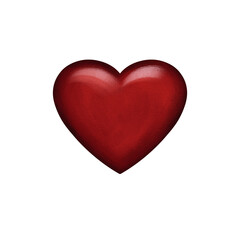 Obraz premium Red heart illustration for valentine's day 
