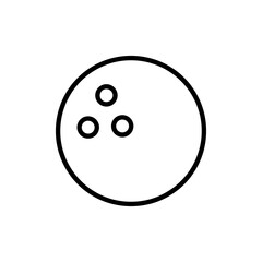 Bowling icon vector. bowling ball and pin sign and symbol.