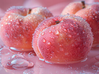 Watery and juicy peaches