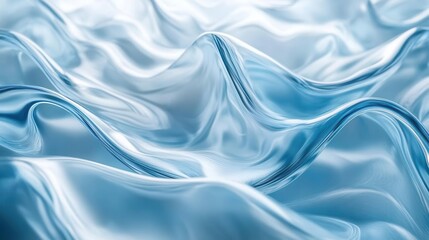 Obraz premium dynamic background featuring wavy glass shapes that create a sense of motion and fluidity, presented in a modern color palette, ideal for contemporary design projects