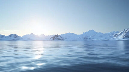 Fototapeta premium mountain landscape with sky and lake