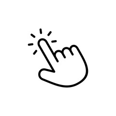 Hand click icon vector. pointer sign and symbol. hand cursor icon