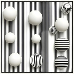 Abstract 3D Sphere Illusion