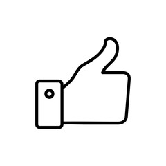 Like icon vector. Thumbs up sign and symbol. Hand like