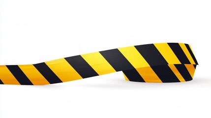 Dynamic Yellow and Black Police Tape Motion Notification Bar